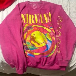 urban outfitters hot pink nirvana crewneck. worn like three times